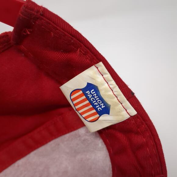 Union Pacific Snapback Hat Red One Size Adjustable Embroidered Railroad - Picture 9 of 10